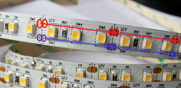Vérification du bon fonctionnement du tube LED à l'aide d'un multimètre