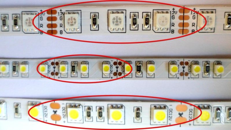 Как се режат LED ленти