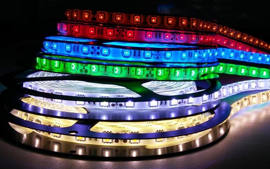 Le choix de couleurs des rubans LED est immense