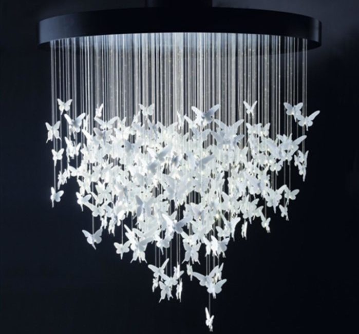 lampshade with butterflies.