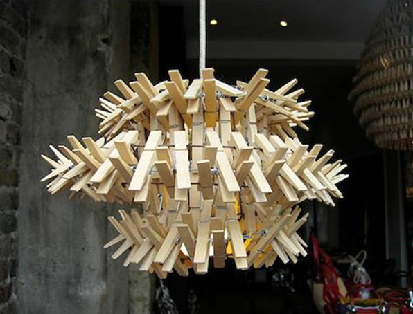 Beautiful makeshift lamps from improvised materials