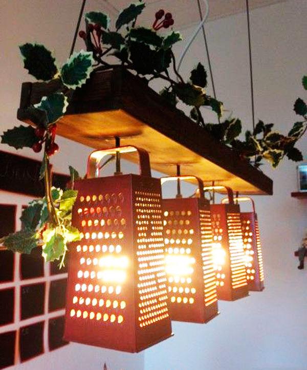 Beautiful makeshift lamps from improvised materials